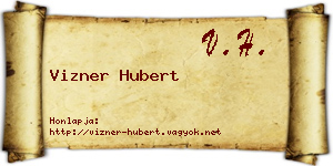 Vizner Hubert névjegykártya